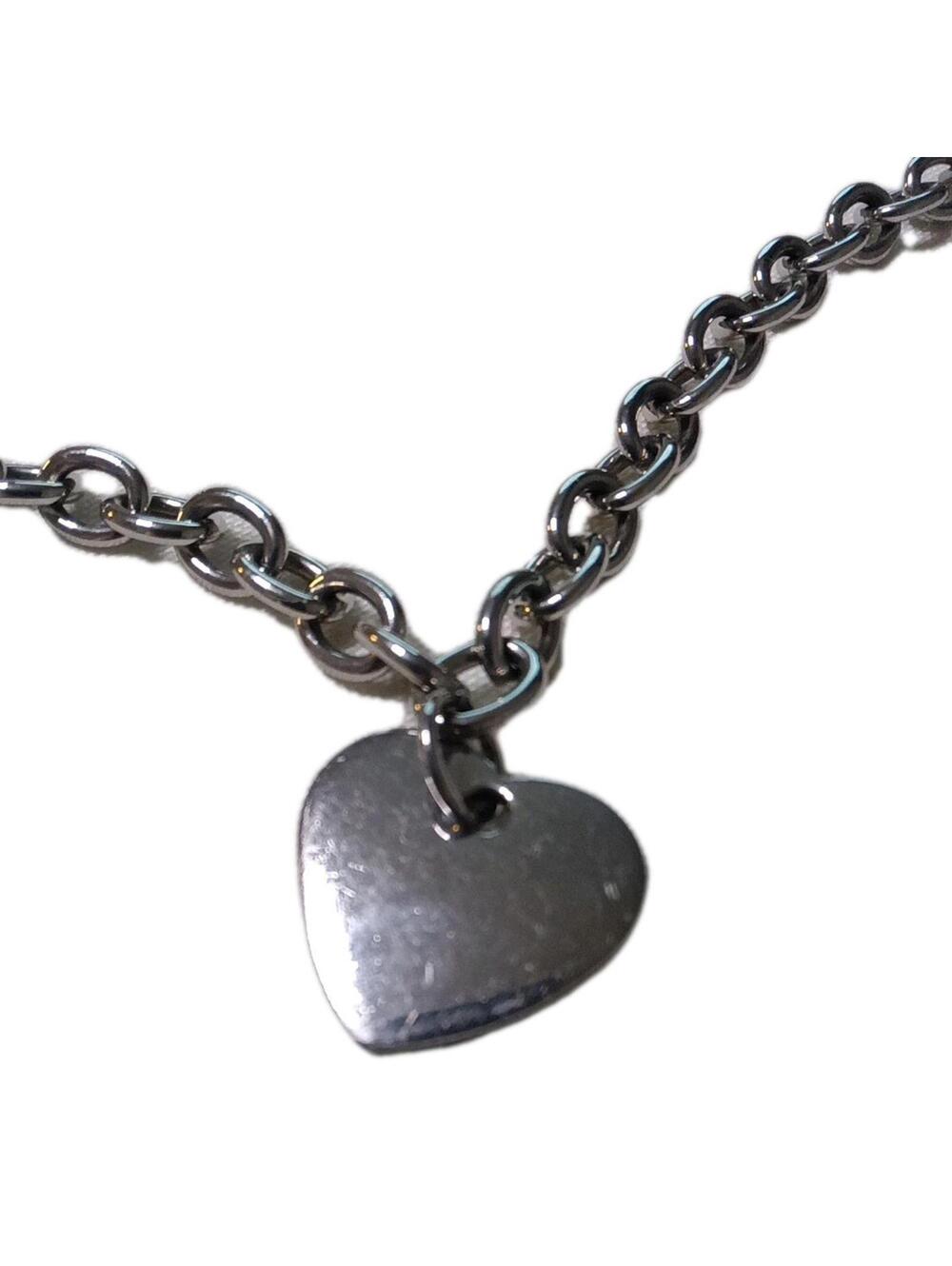 Edforce Heart Charm Bracelet  A 7" Chain constructed of stainless steel